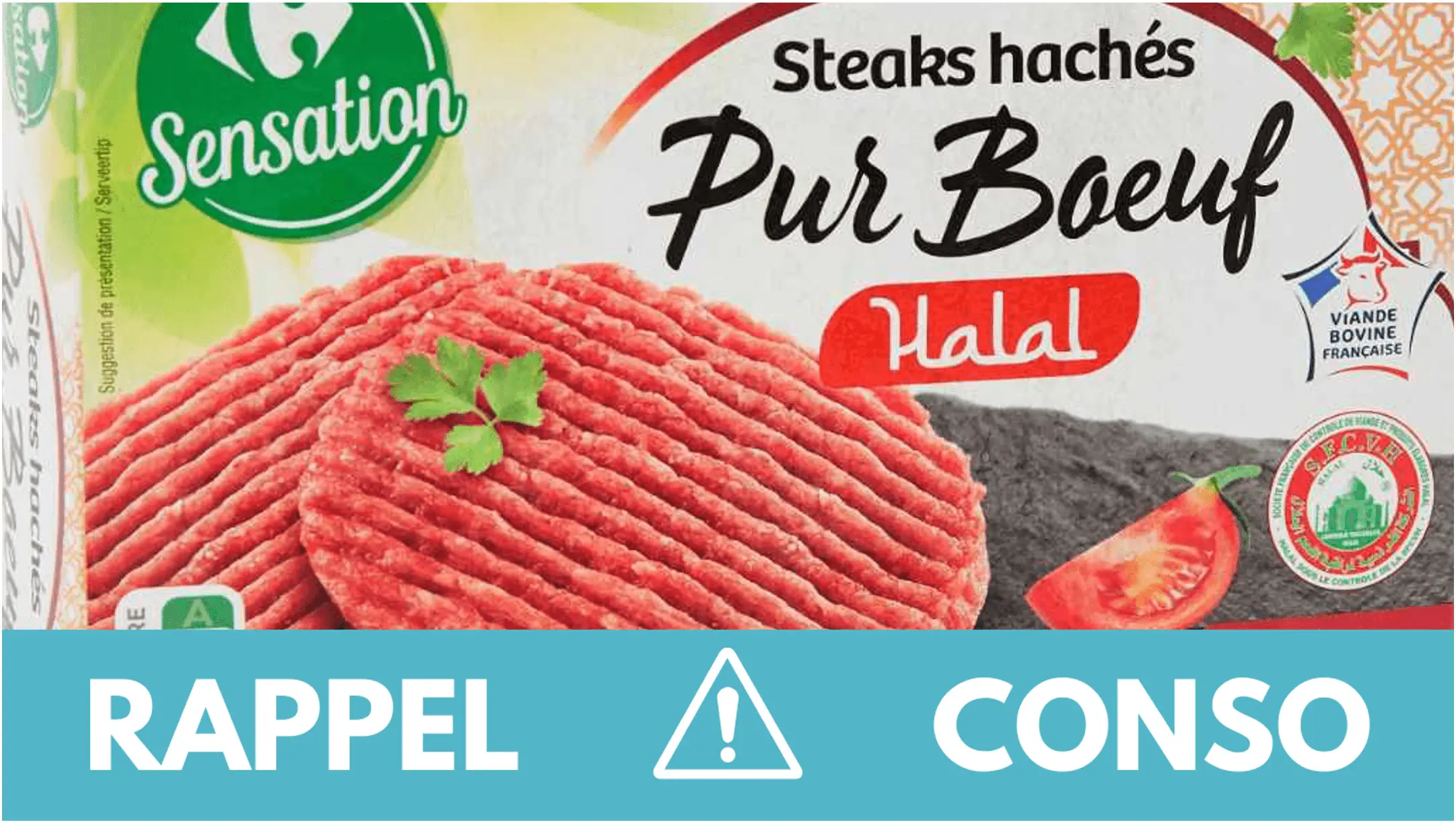 Rappel conso : steaks hachés halal