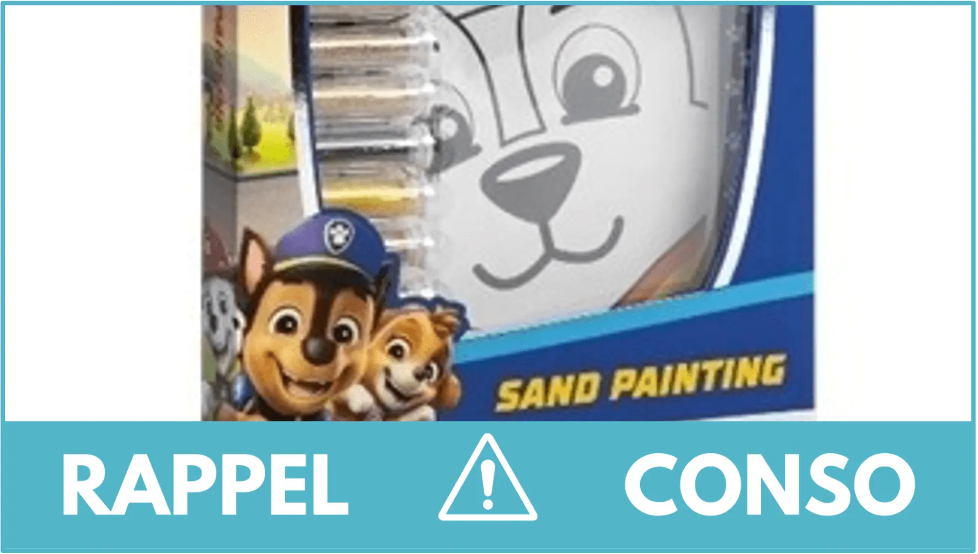 Rappel : jouets à base de sable