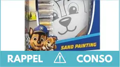 Rappel : jouets à base de sable