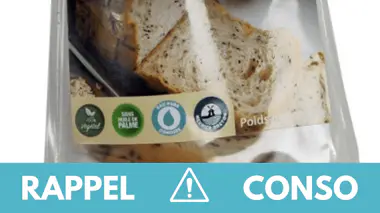 Ces lots de pains de mie contaminés par de l'acide font l'objet d'un rappel
