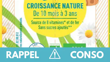 Rappel produit : ce lait de croissance ne doit pas être utilisé