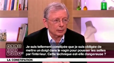 Constipation : avec un doigt ?